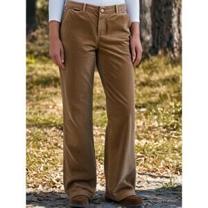 Coldwater Creek Womens Brown Corduroy Pants Size 8 Natural Fit